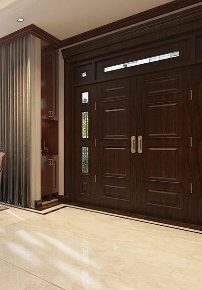  Cửa gỗ tự nhiên 2 cánh tại biệt thự Giao Lưu
