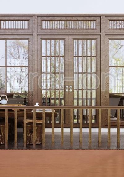  Mẫu cửa gỗ kính 2 cánh tại biệt thự TP Pleiku Gia Lai 