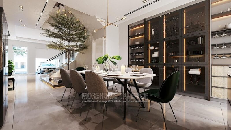 Thiết kế nội thất phòng ăn hiện đại đẹp