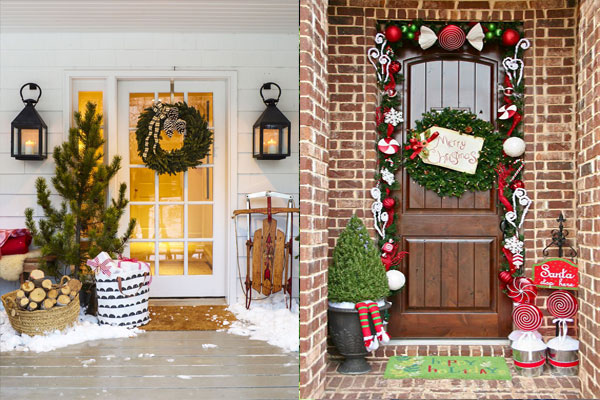 15 Gợi ý trang trí cửa gỗ hút mắt mùa Giáng Sinh